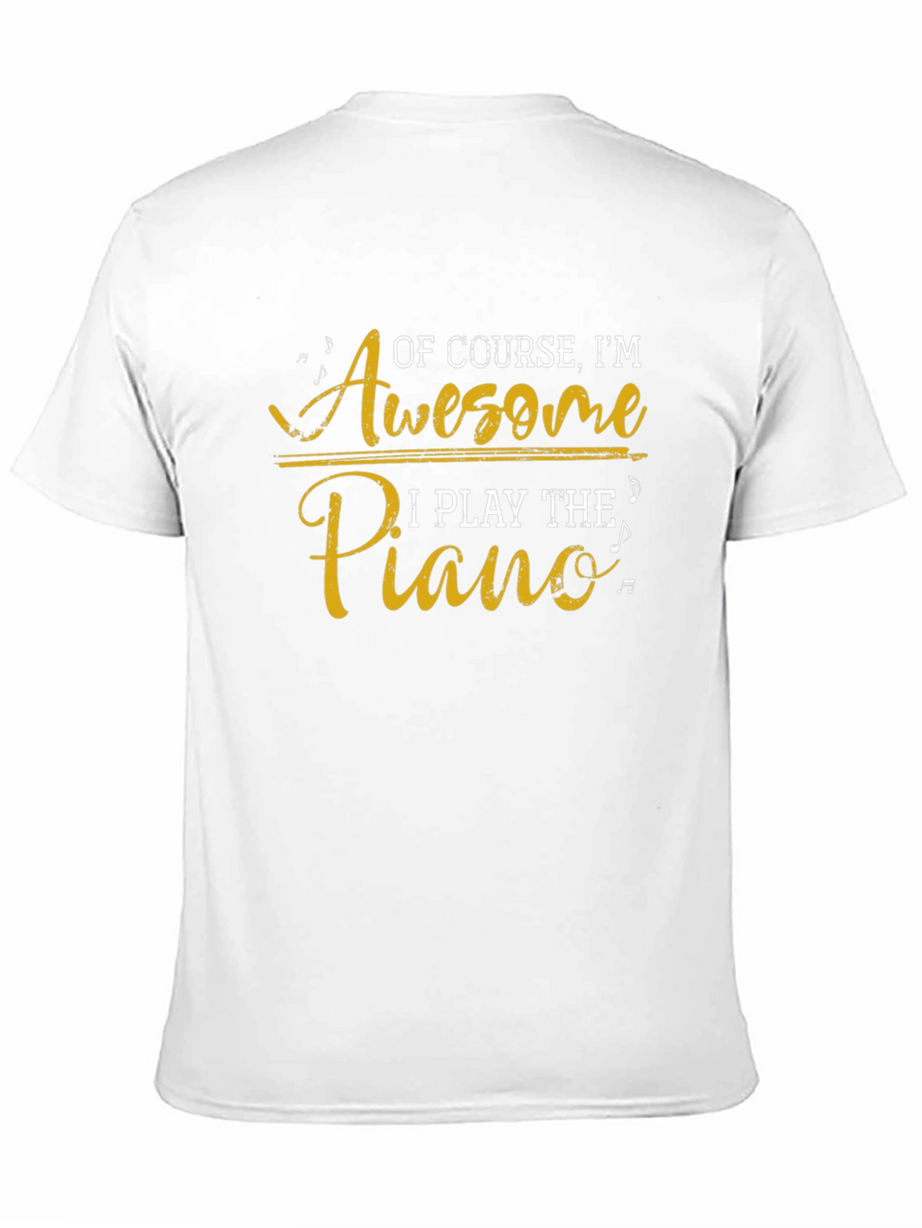 Awesome Piano Player Black T-Shirt