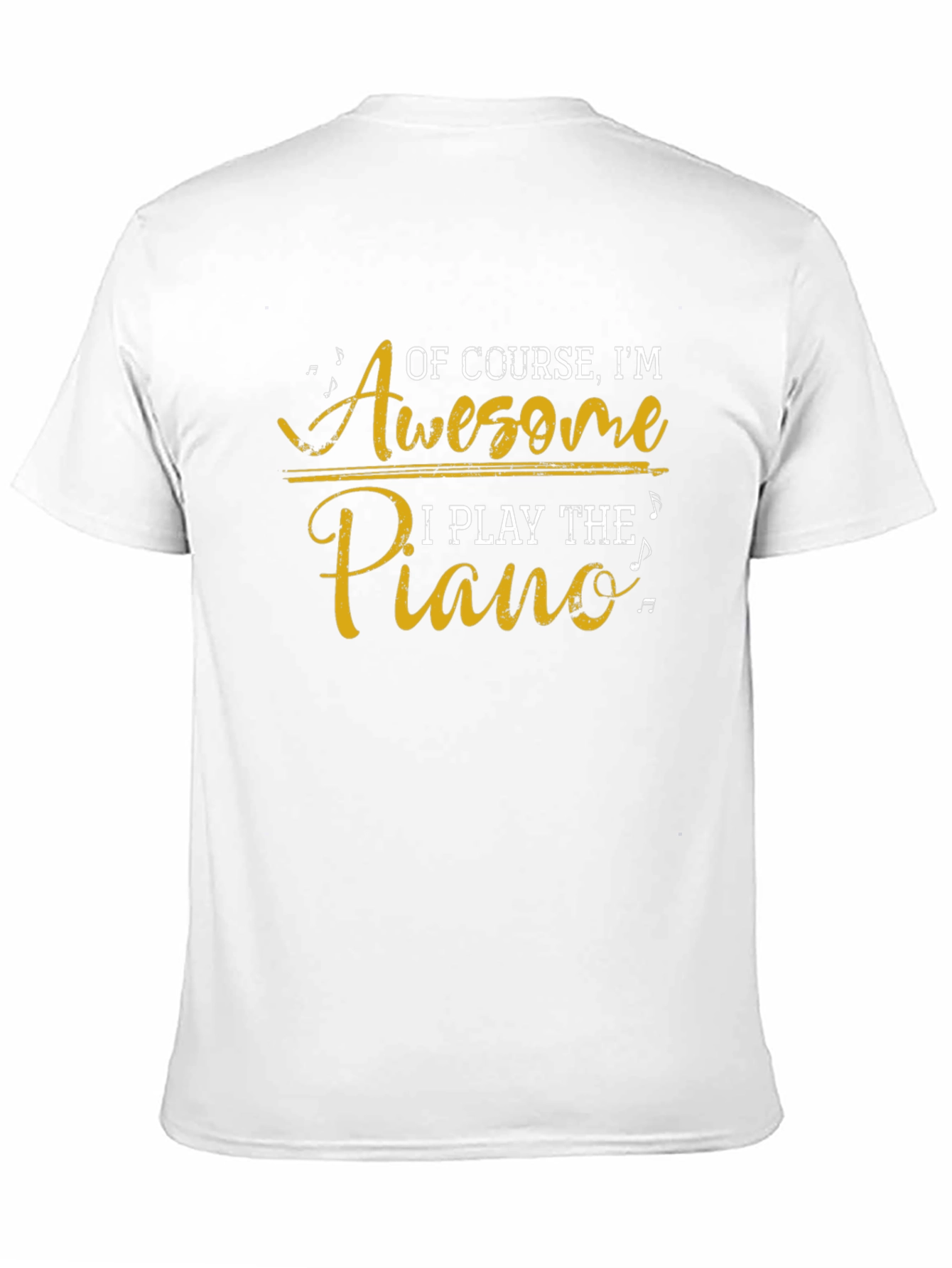 Awesome Piano Player Black T-Shirt