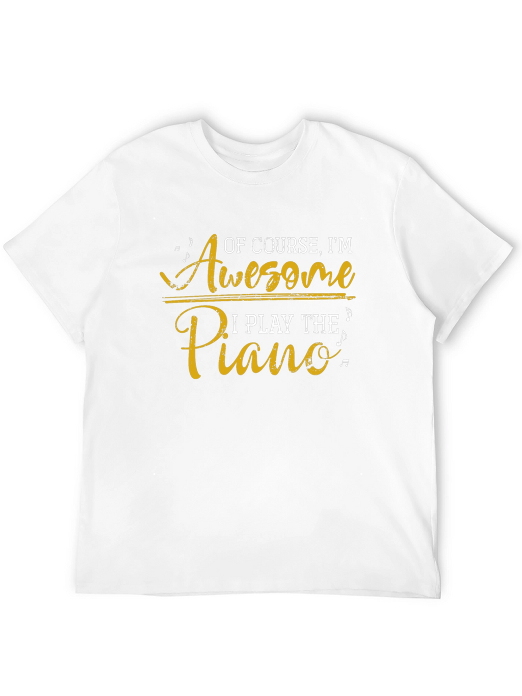 Awesome Piano Player Black T-Shirt