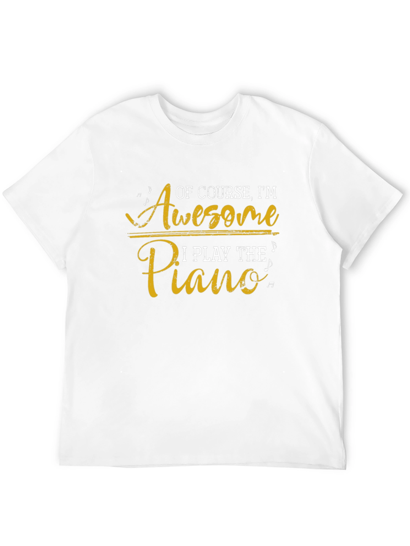 Awesome Piano Player Black T-Shirt