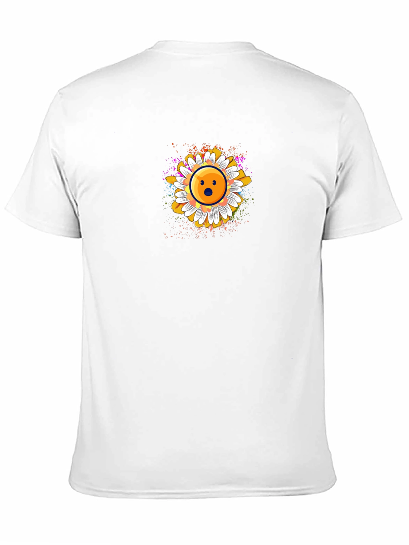 Surprised Emoji Daisy Graphic T-Shirt