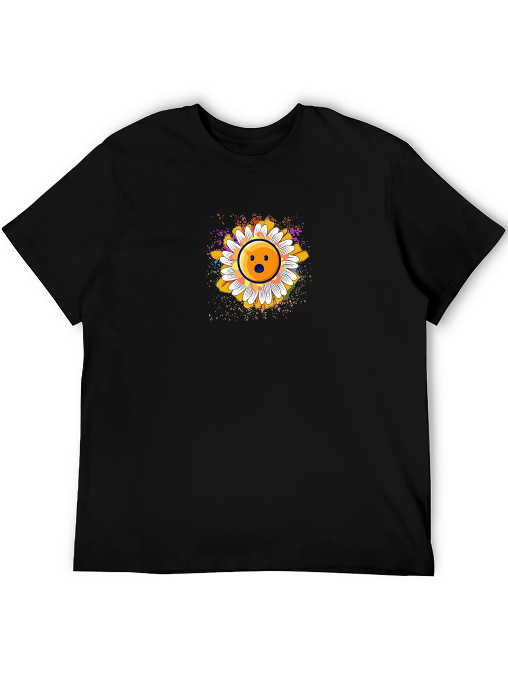 Surprised Emoji Daisy Graphic T-Shirt