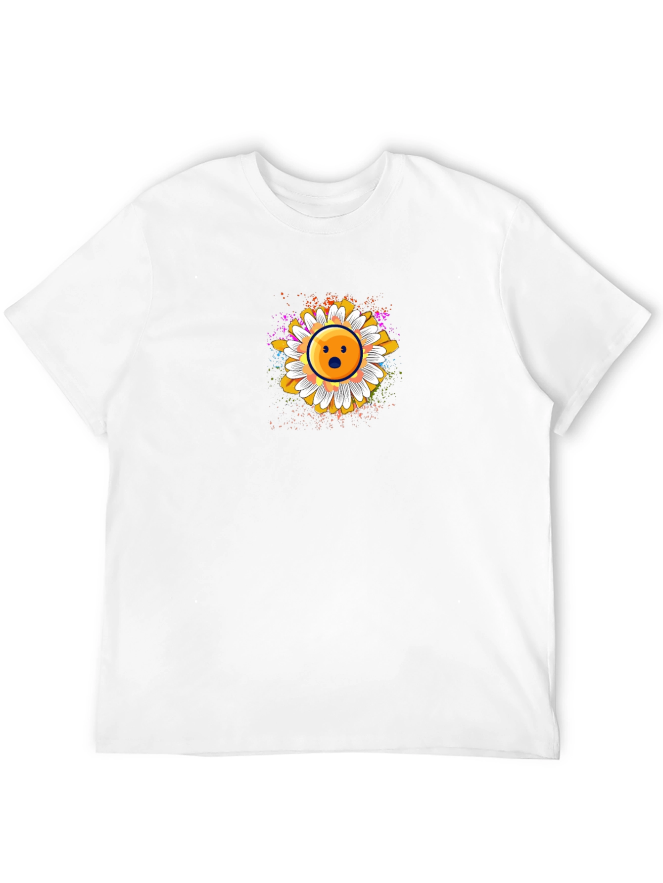 Surprised Emoji Daisy Graphic T-Shirt