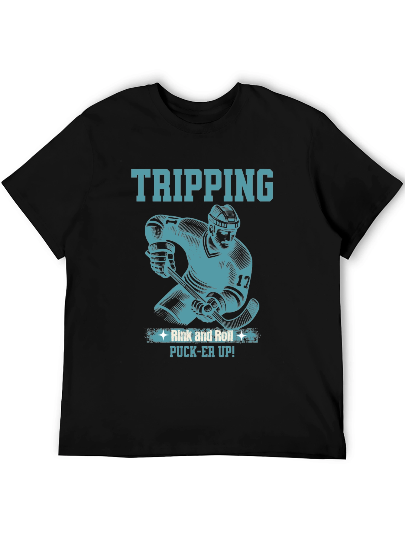 Tripping Hockey T-Shirt - Rink and Roll - Pucker Up!