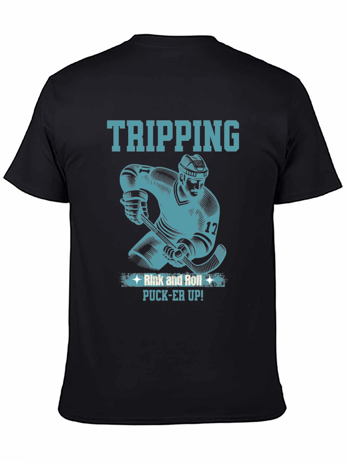 Tripping Hockey T-Shirt - Rink and Roll - Pucker Up!