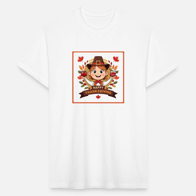 A cute child celebrate Happy Thanksgiving