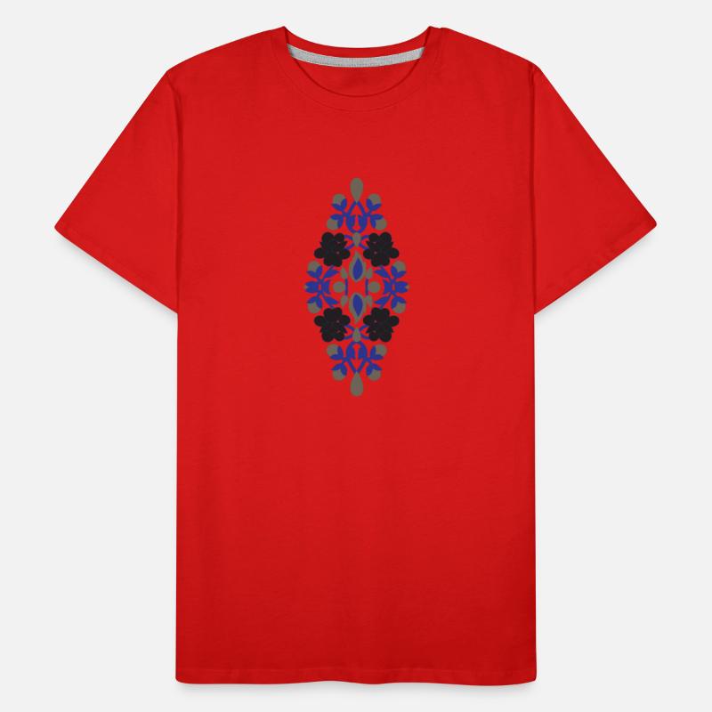 a design of a blue and black flower