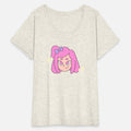 A girl with magical pink hair