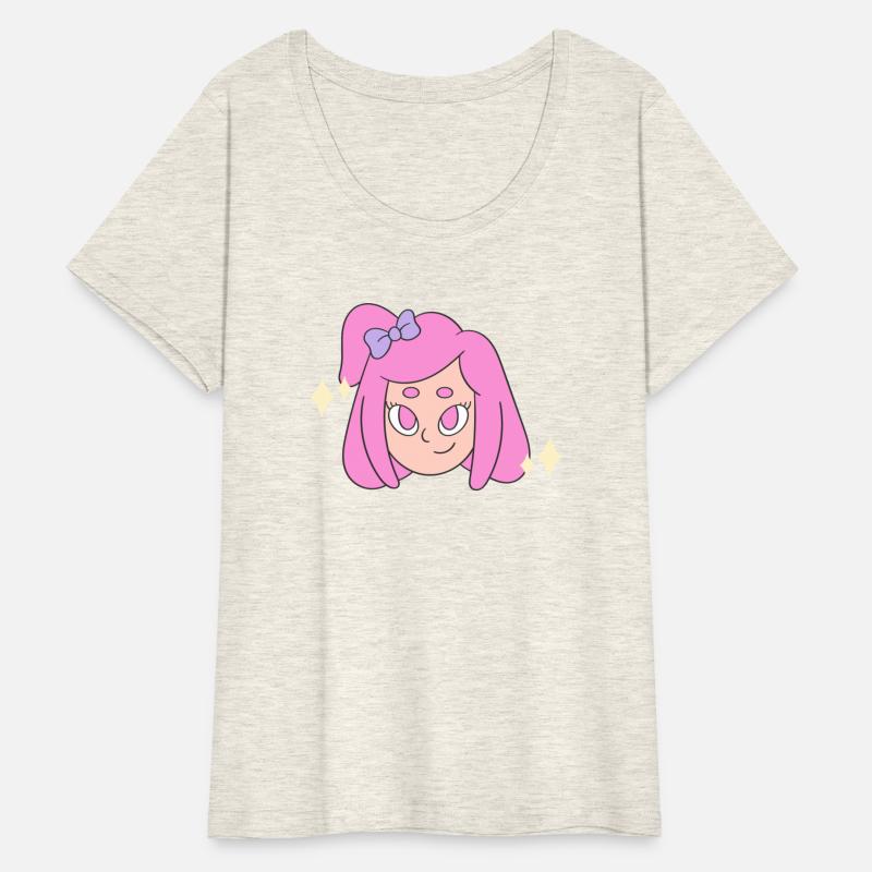 A girl with magical pink hair