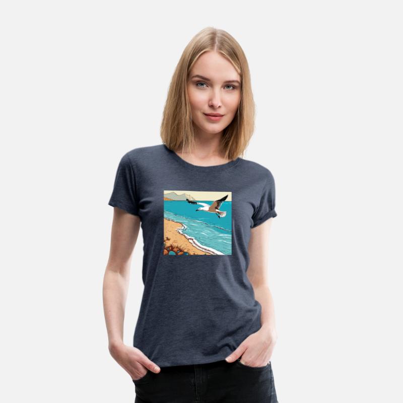 A little seagull with in its beak flying ov