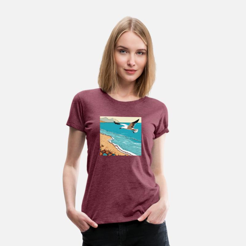 A little seagull with in its beak flying ov