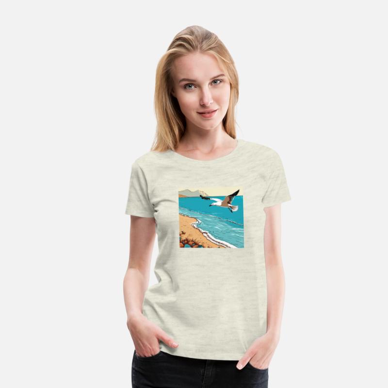 A little seagull with in its beak flying ov
