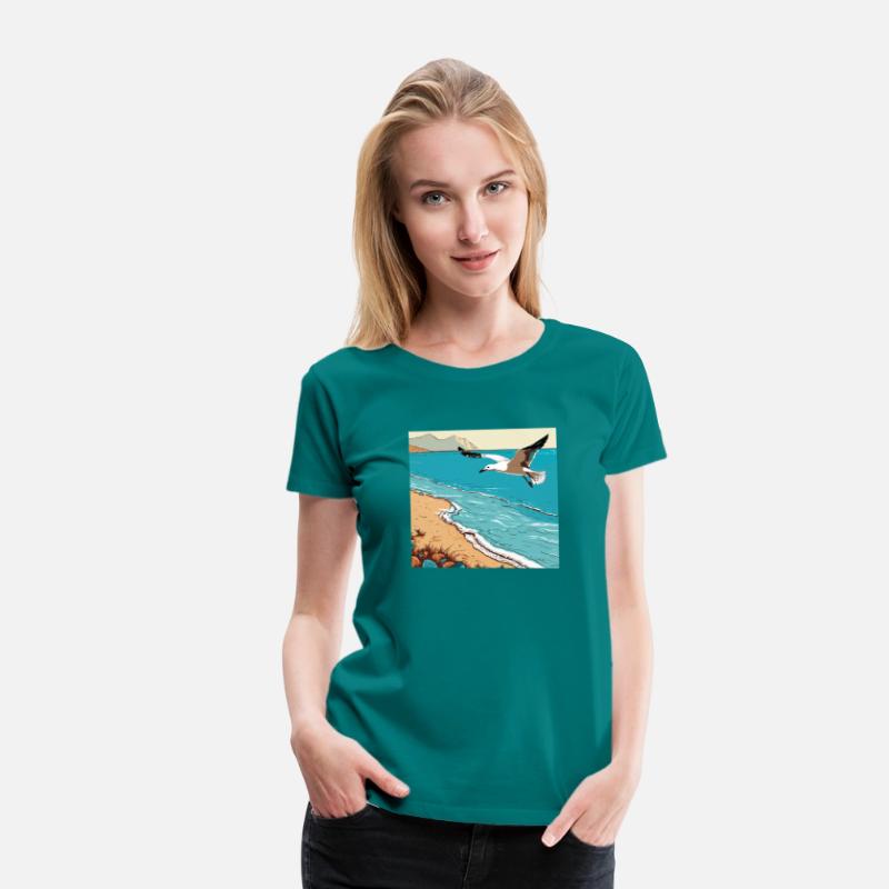 A little seagull with in its beak flying ov