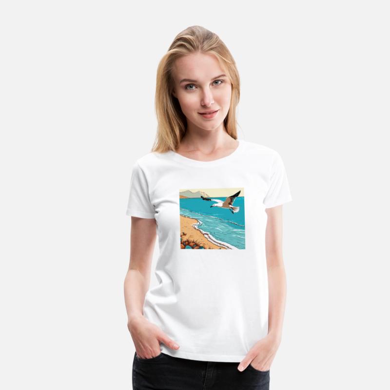 A little seagull with in its beak flying ov