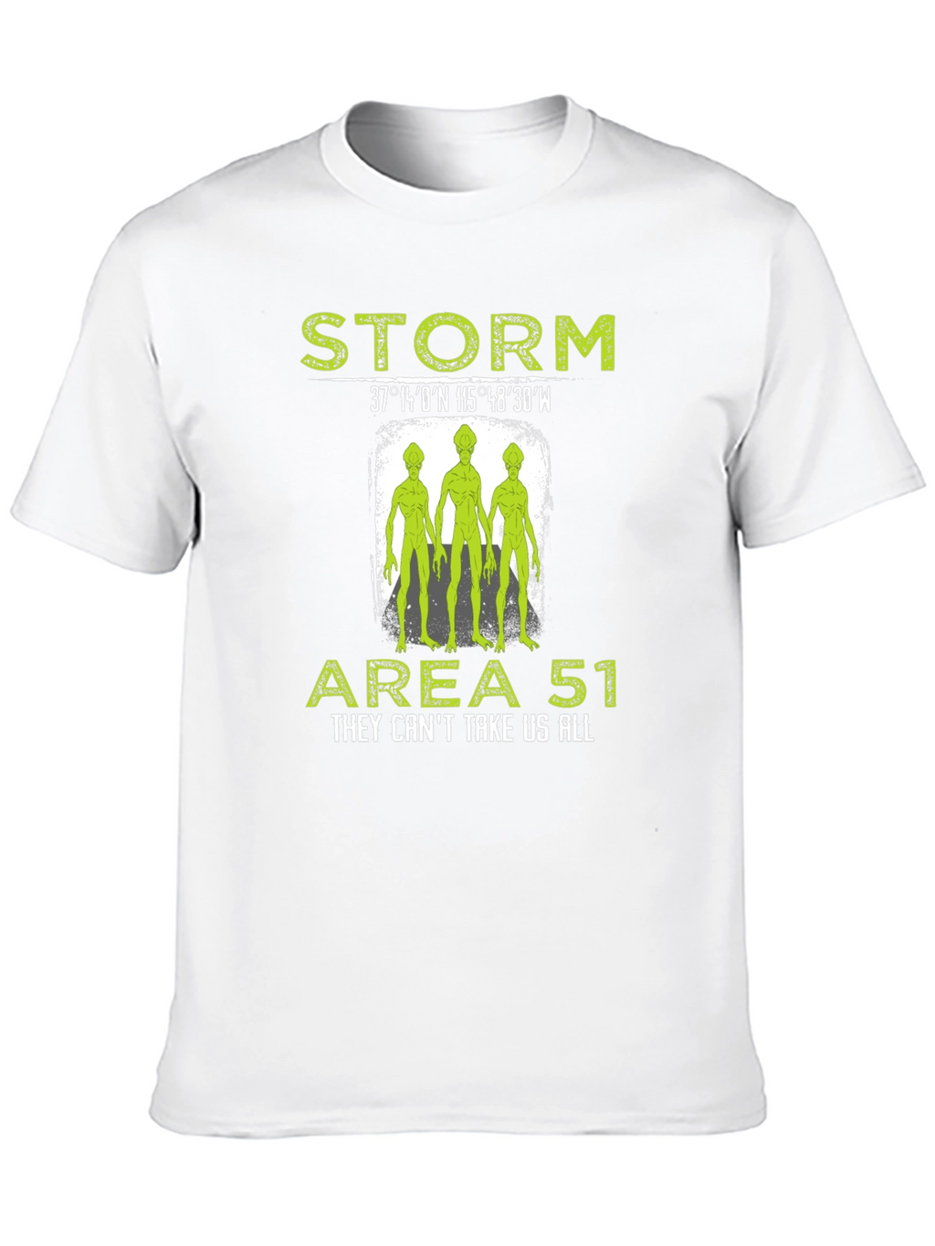 Storm Area 51 Alien Graphic Print Black T-Shirt