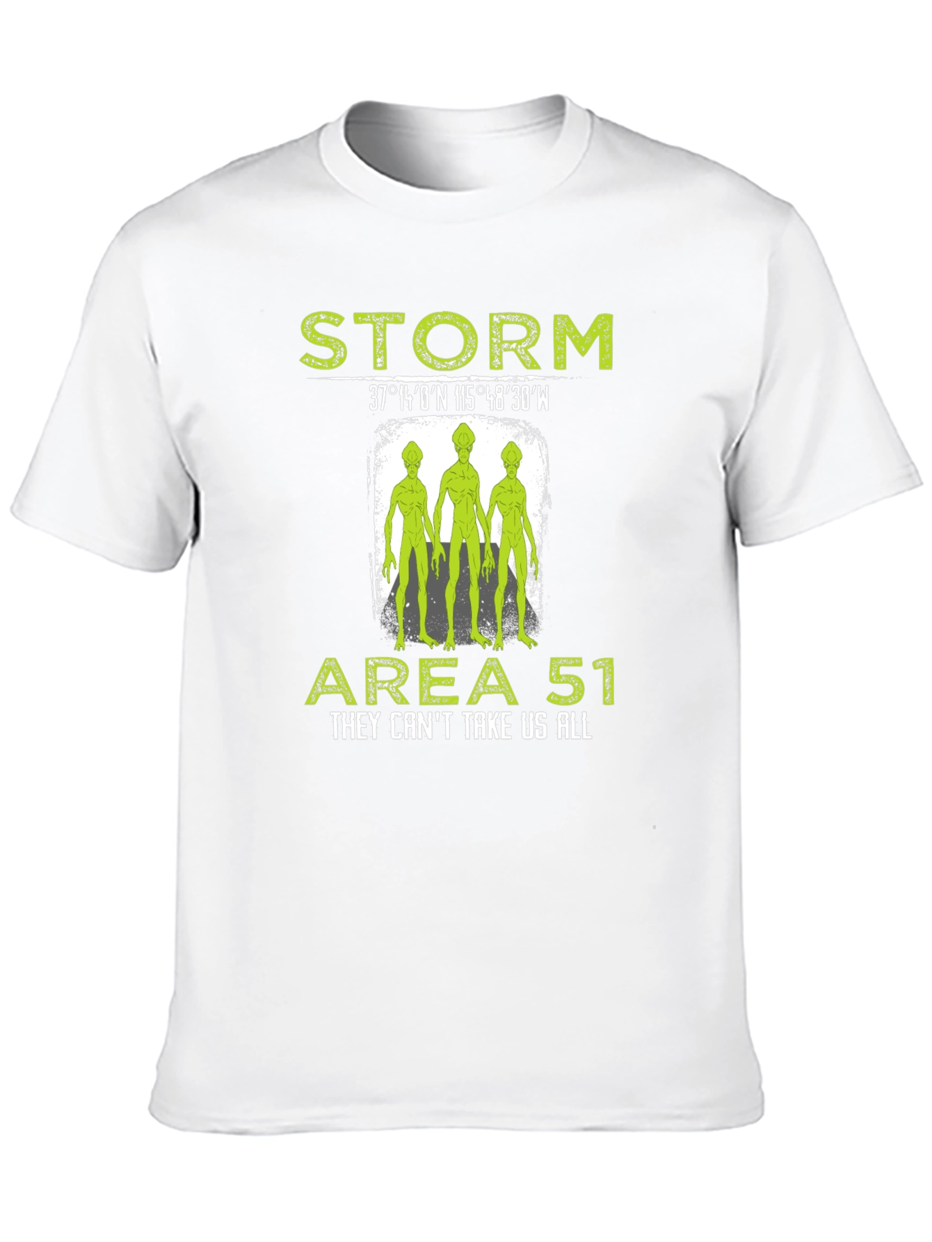Storm Area 51 Alien Graphic Print Black T-Shirt