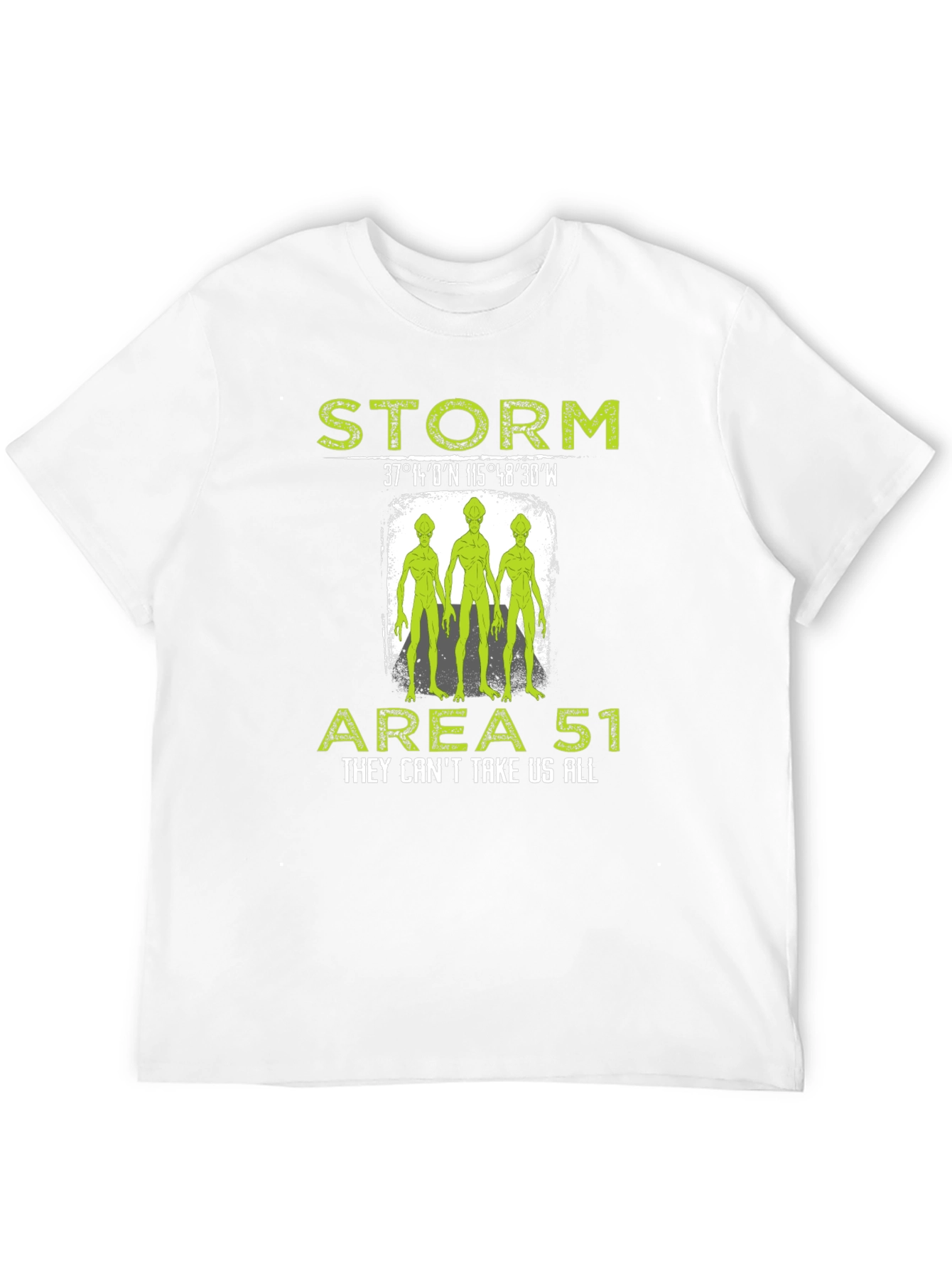 Storm Area 51 Alien Graphic Print Black T-Shirt