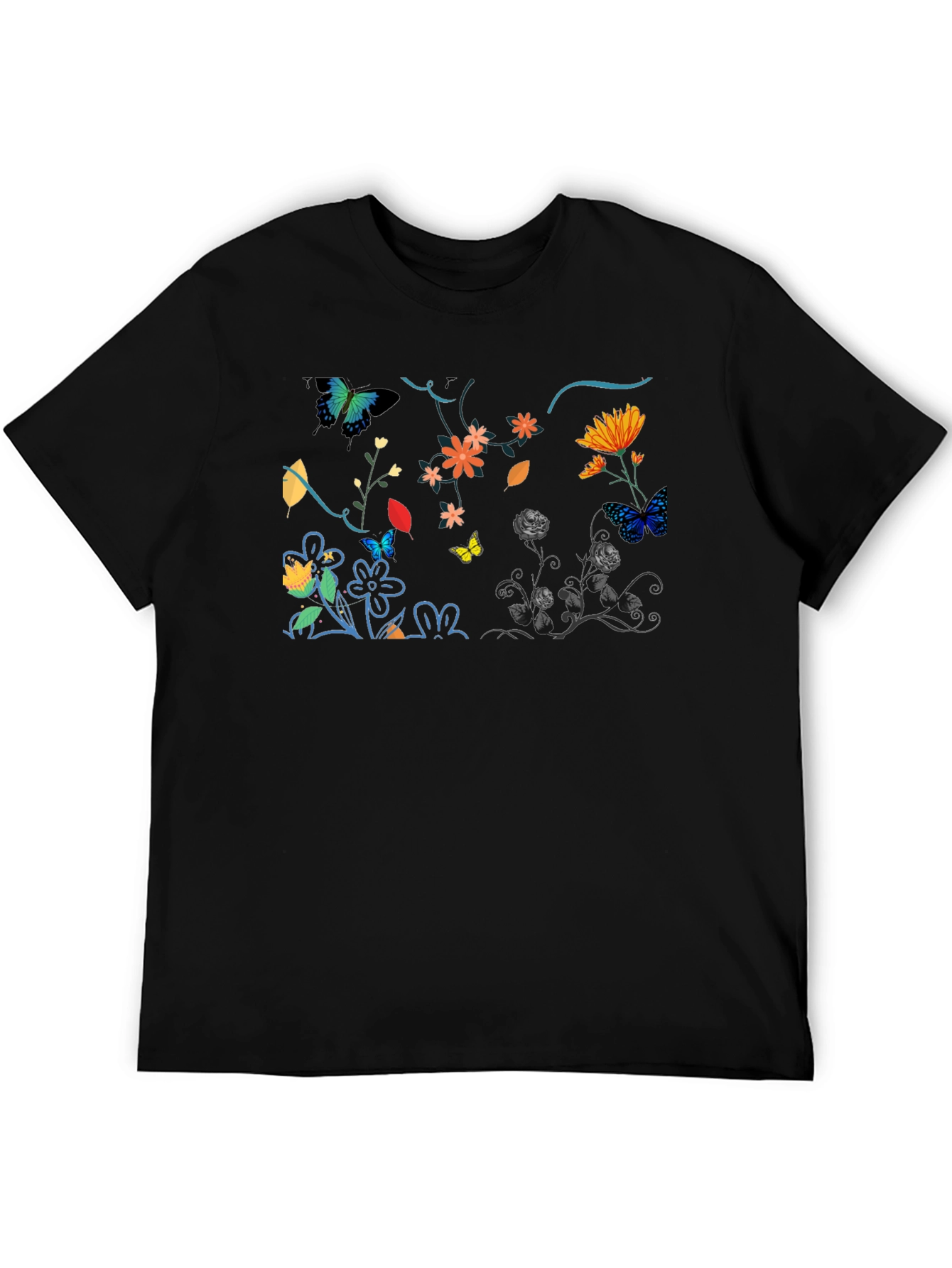 Botanical Butterfly Graphic Print Tee