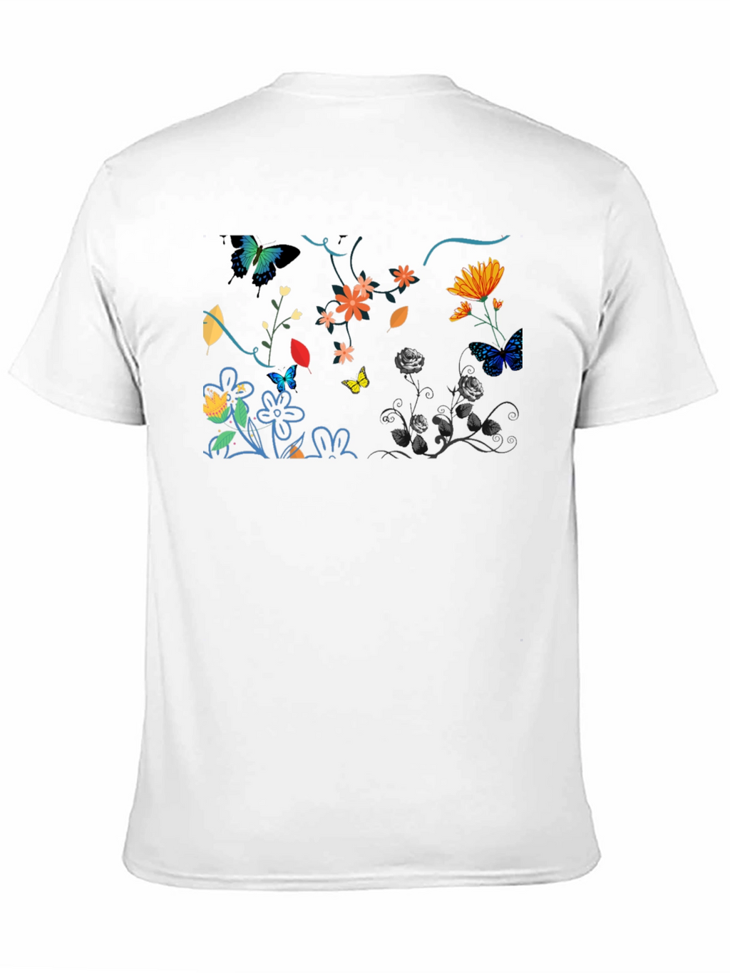 Botanical Butterfly Graphic Print Tee