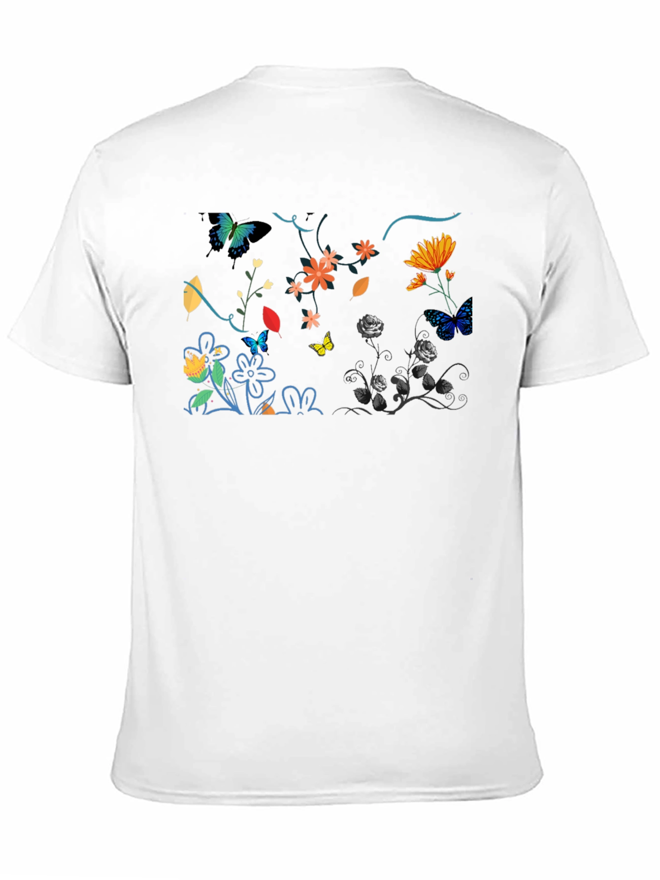 Botanical Butterfly Graphic Print Tee