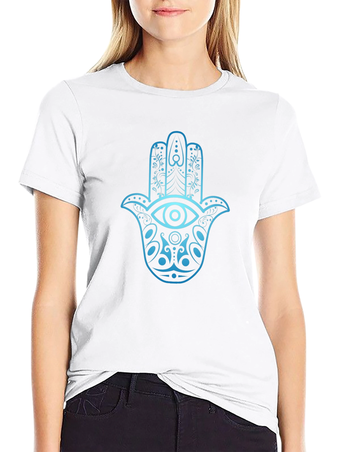 Hamsa Hand Graphic Tee - Eye Protection Design