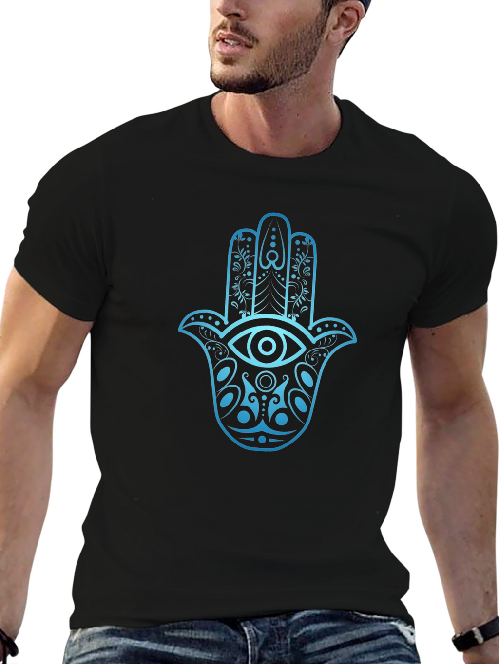 Hamsa Hand Graphic Tee - Eye Protection Design