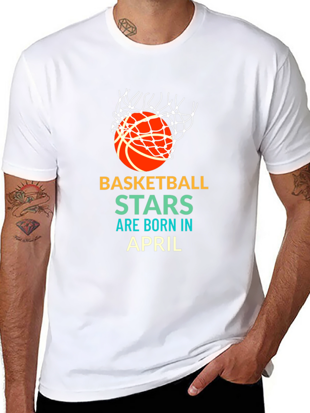 Basketball Stars Born in April T-Shirt