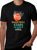 Basketball Stars Born in April T-Shirt