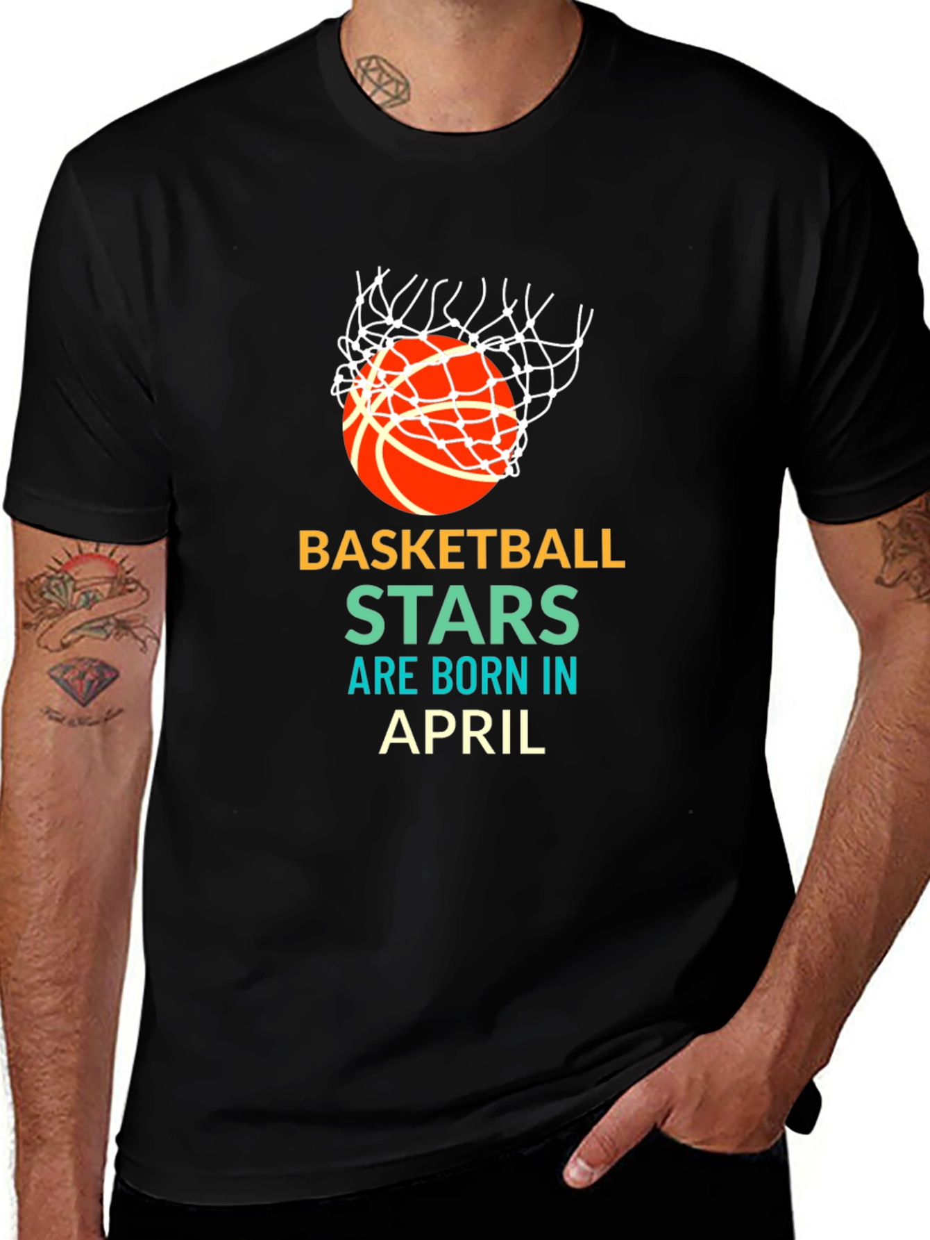 Basketball Stars Born in April T-Shirt
