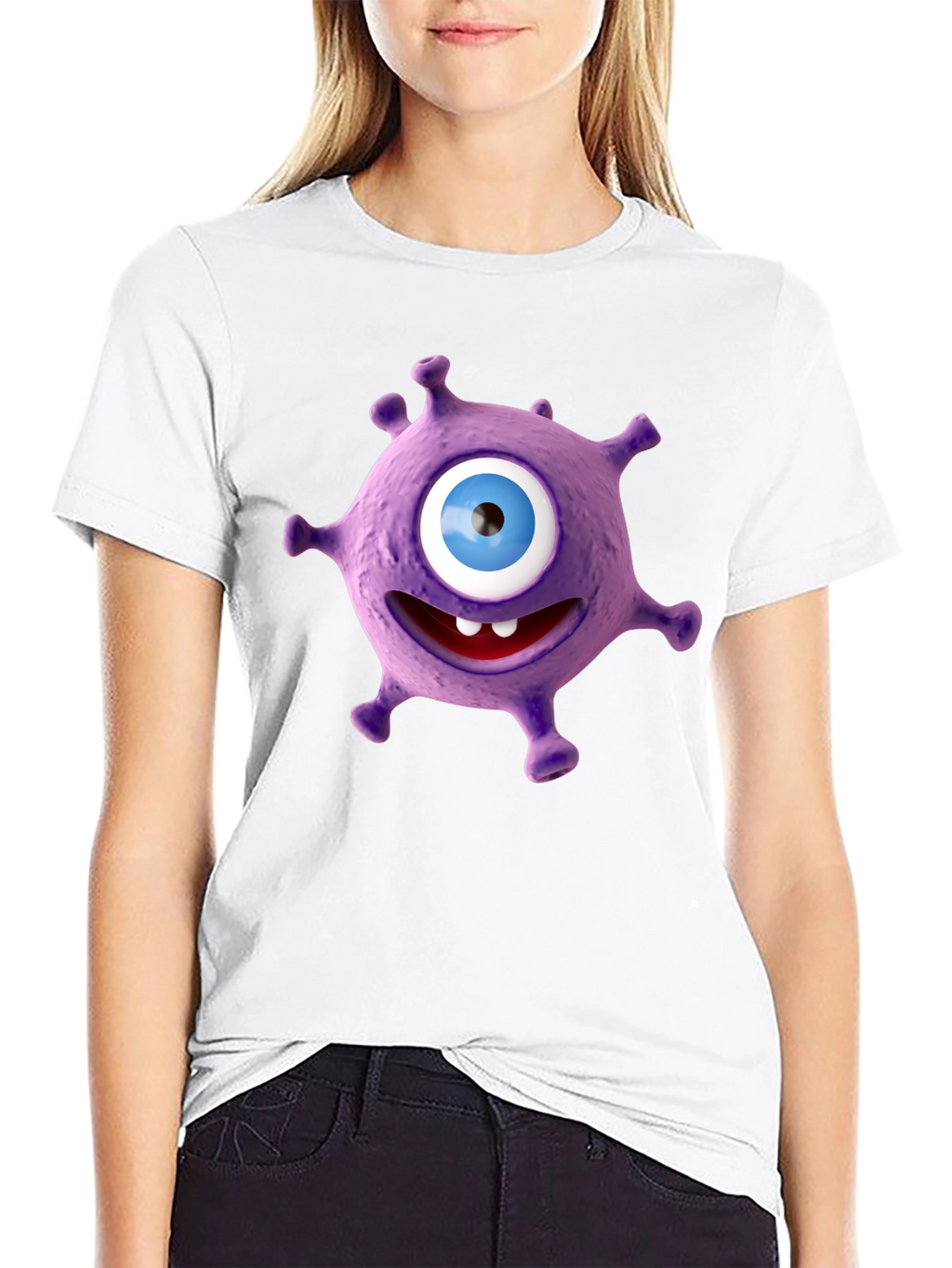 Funny Purple Monster Graphic Tee