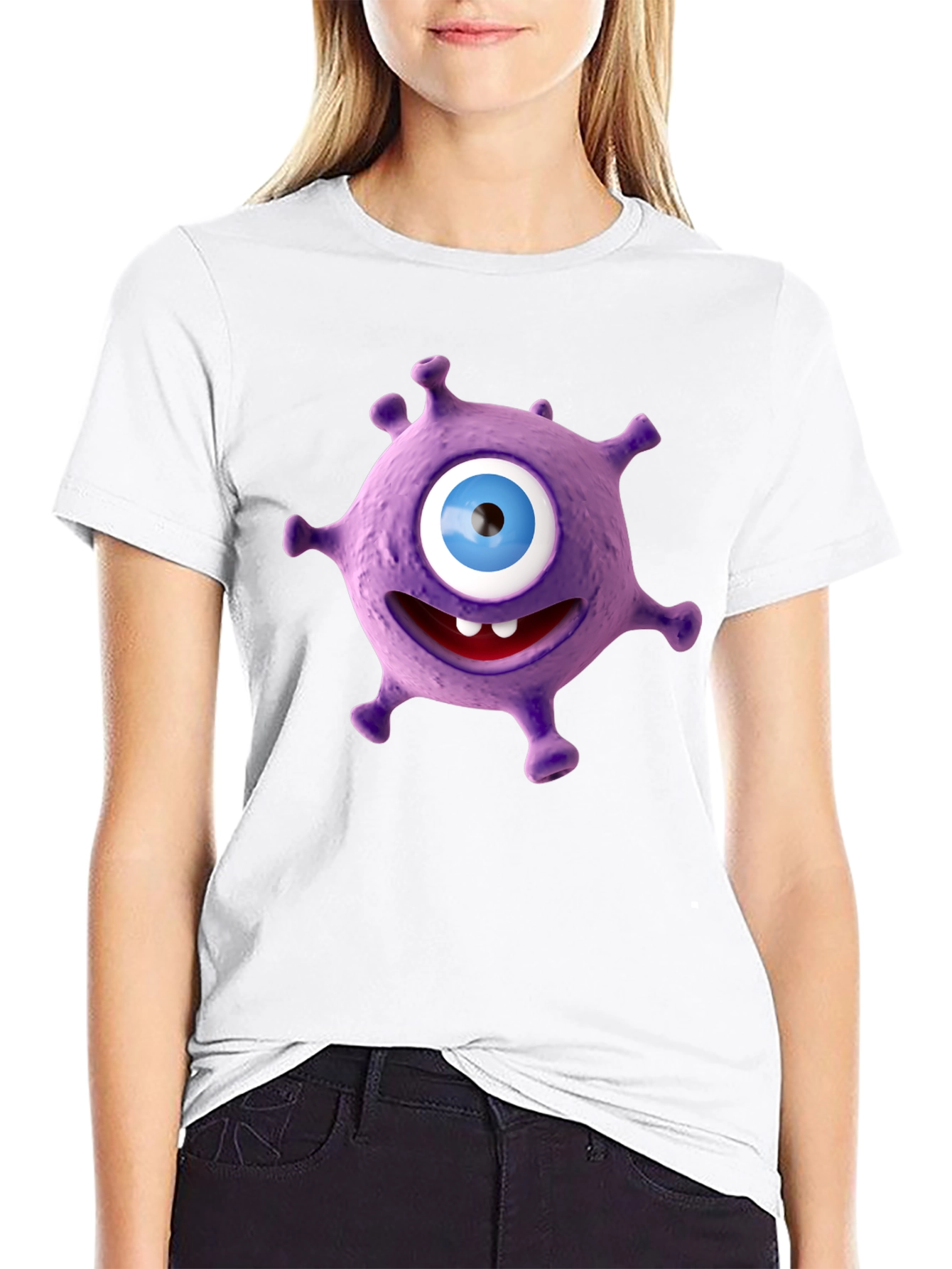 Funny Purple Monster Graphic Tee