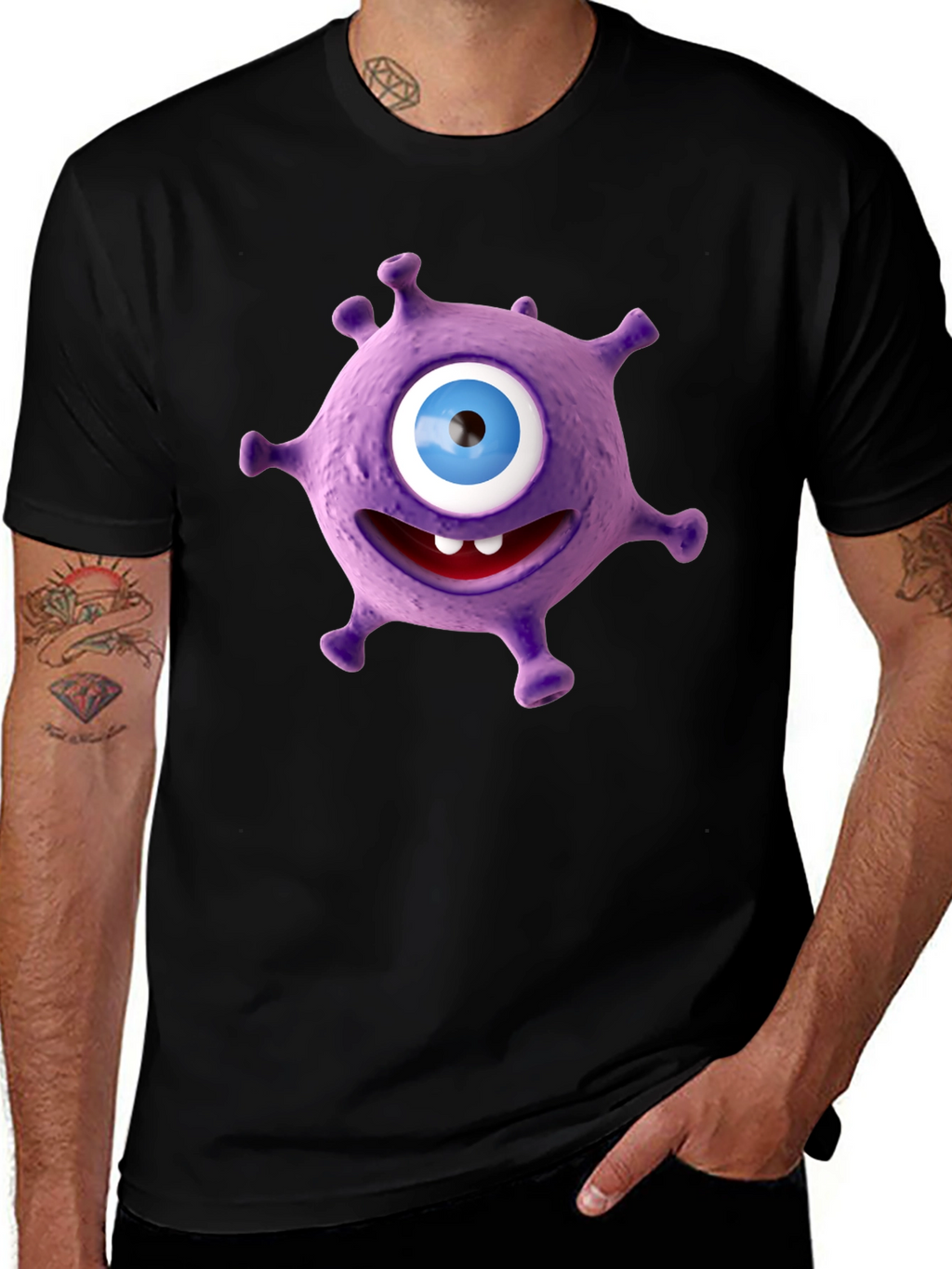 Funny Purple Monster Graphic Tee