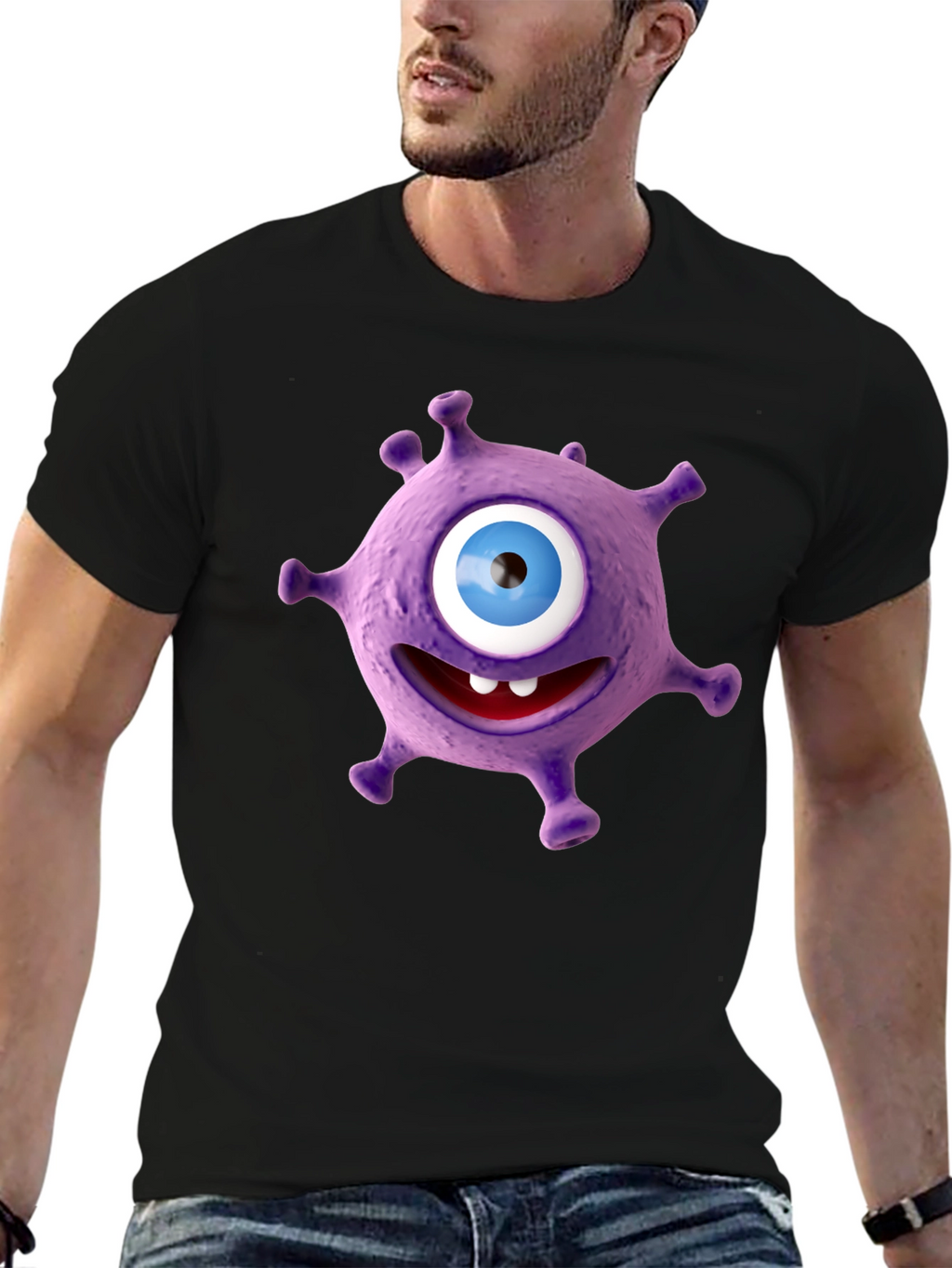 Funny Purple Monster Graphic Tee