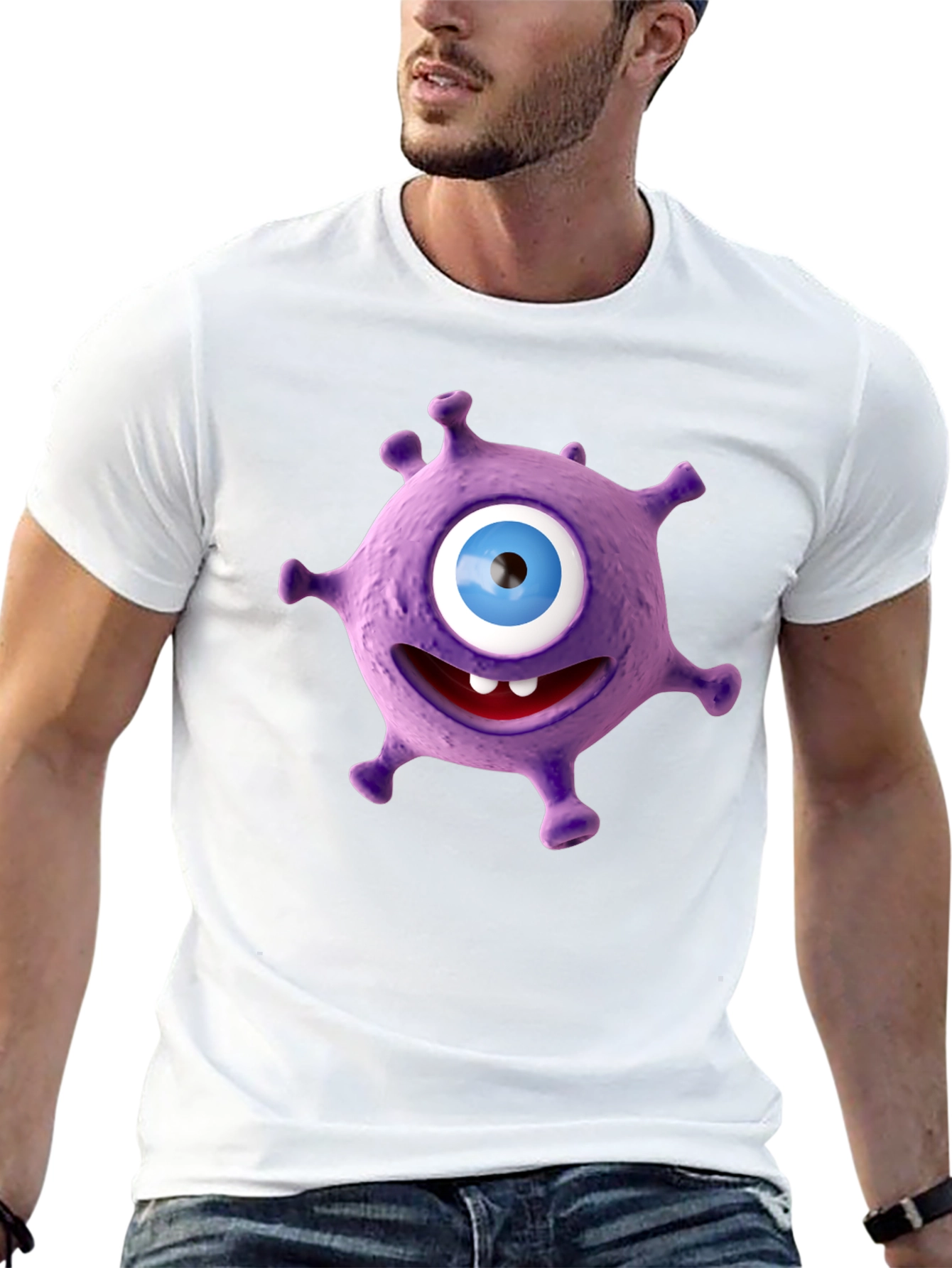 Funny Purple Monster Graphic Tee