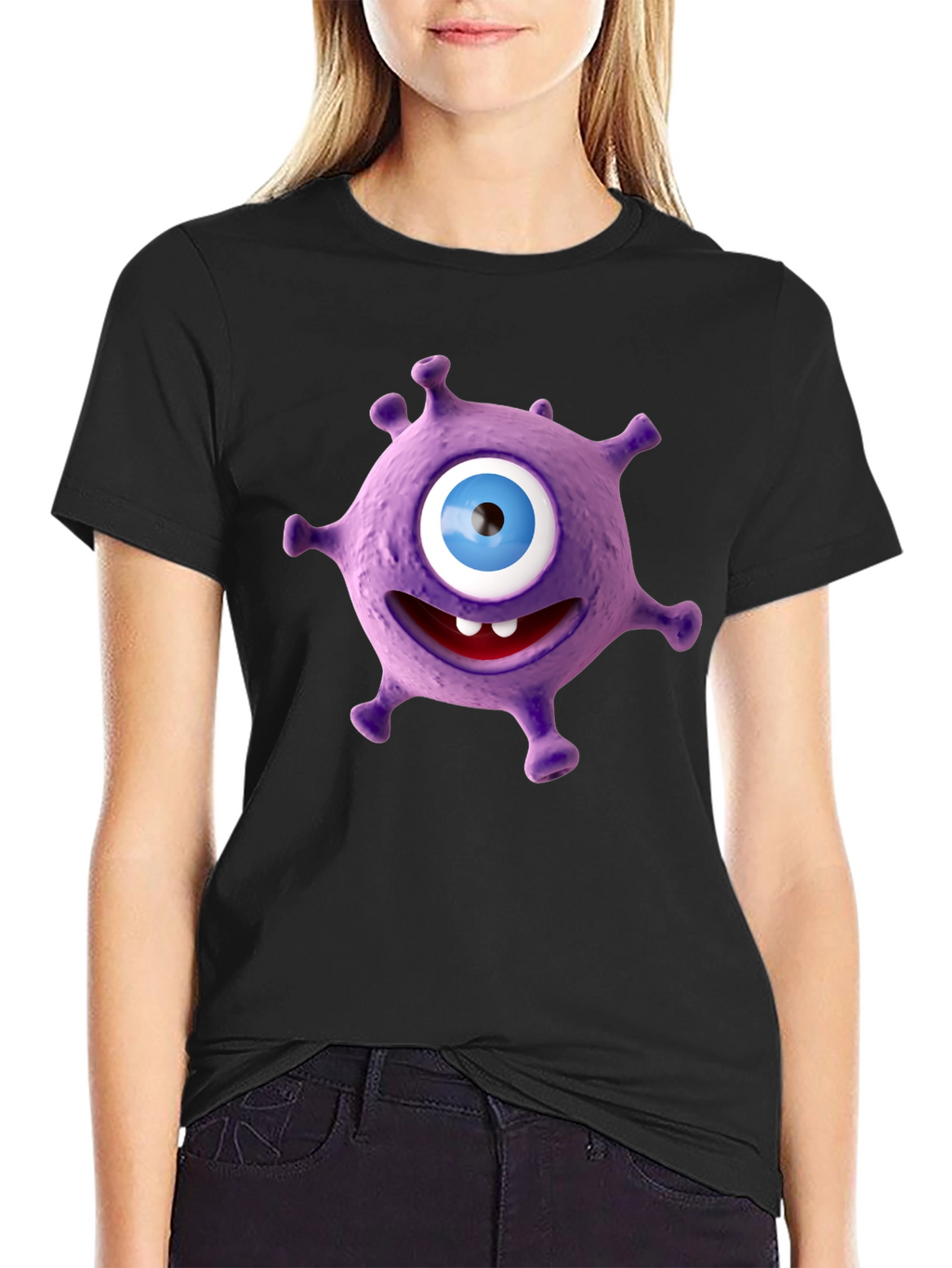 Funny Purple Monster Graphic Tee