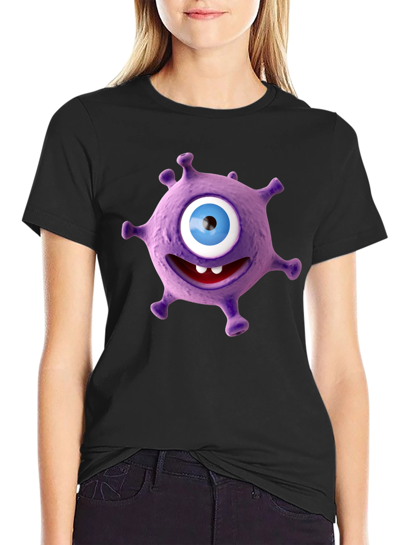 Funny Purple Monster Graphic Tee