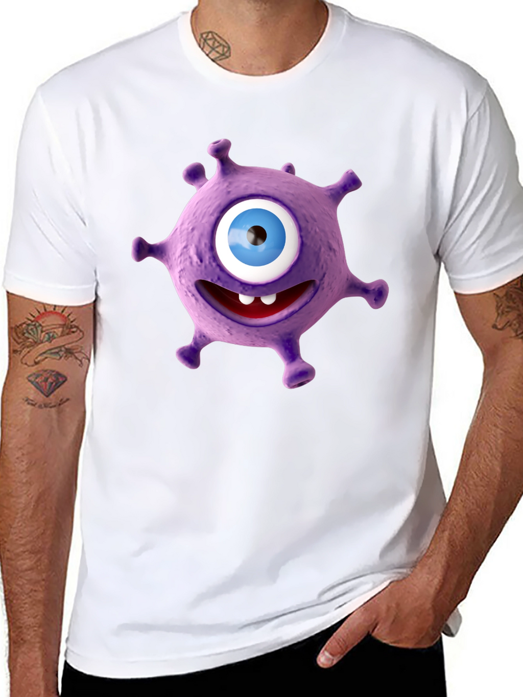 Funny Purple Monster Graphic Tee
