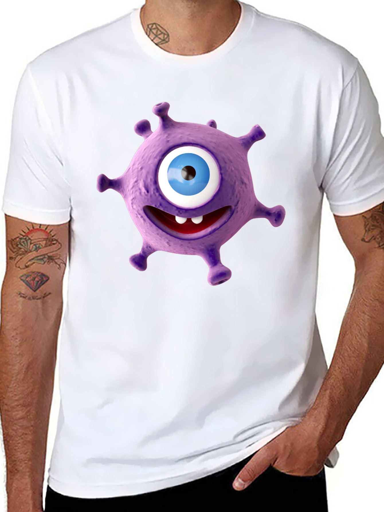 Funny Purple Monster Graphic Tee