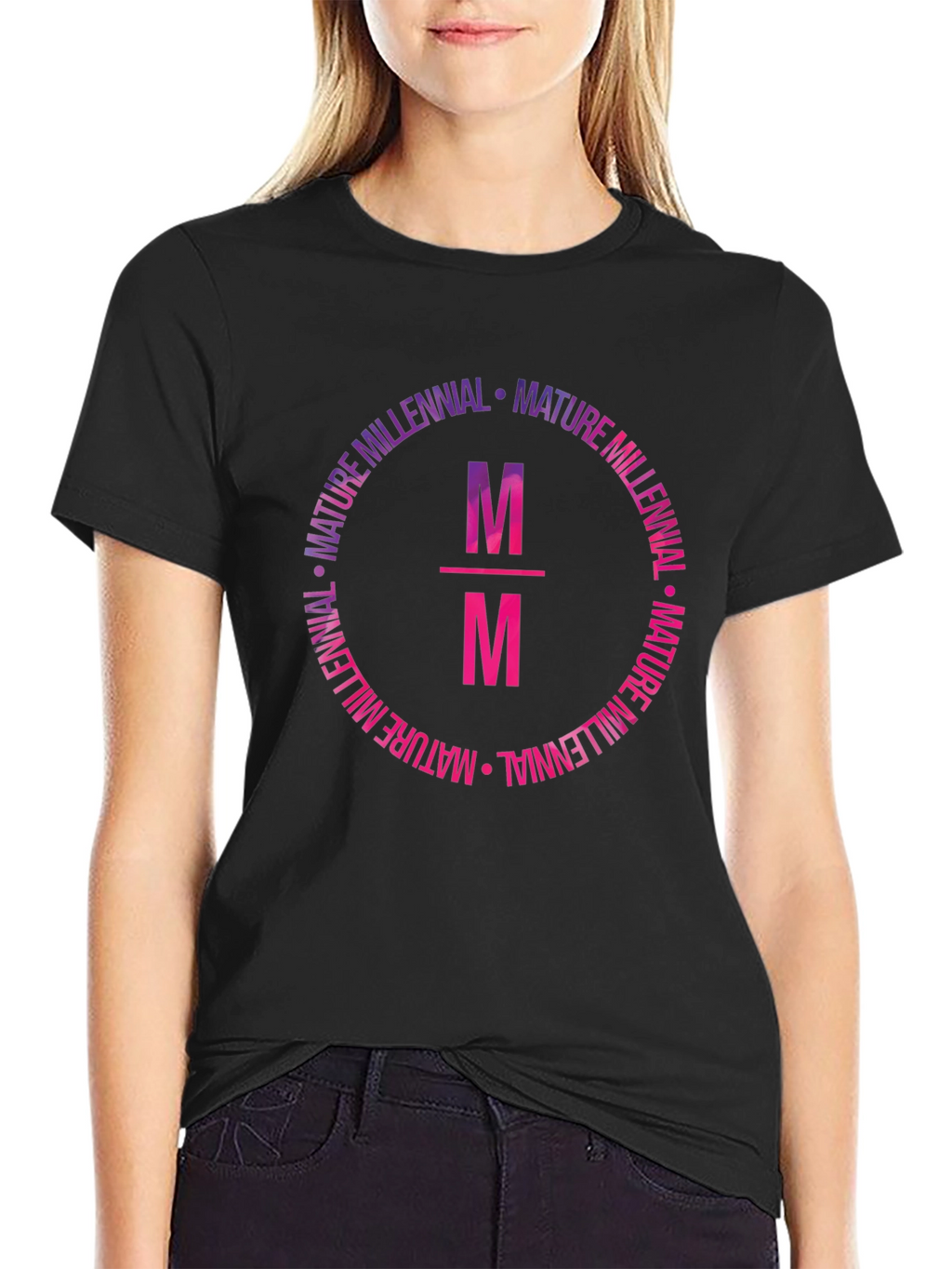 Mature Millennial Graphic Tee - Black