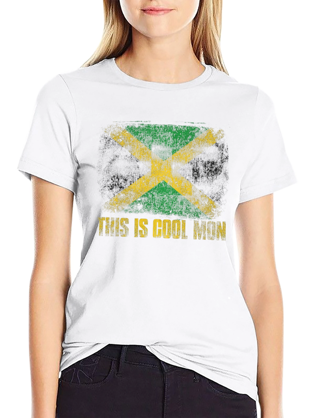 Cool Mon Jamaica Flag Graphic T-Shirt