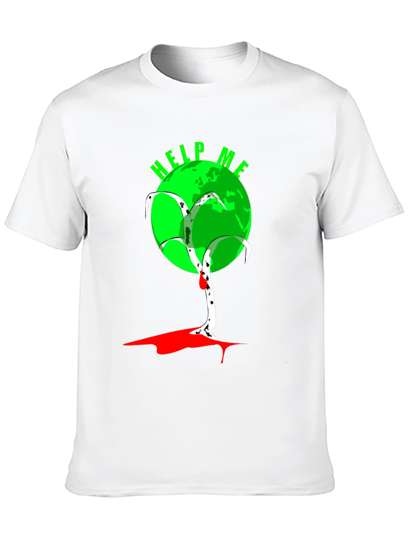 Help Me Earth T-Shirt - Black Graphic Tee