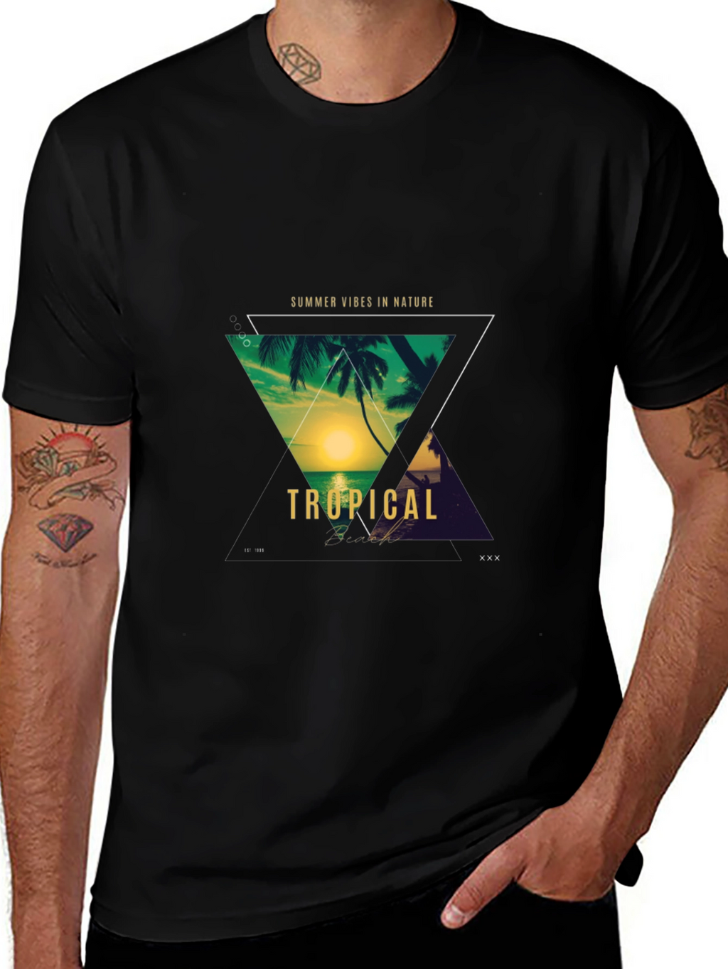 Tropical Vibes T-Shirt - Summer Nature Design