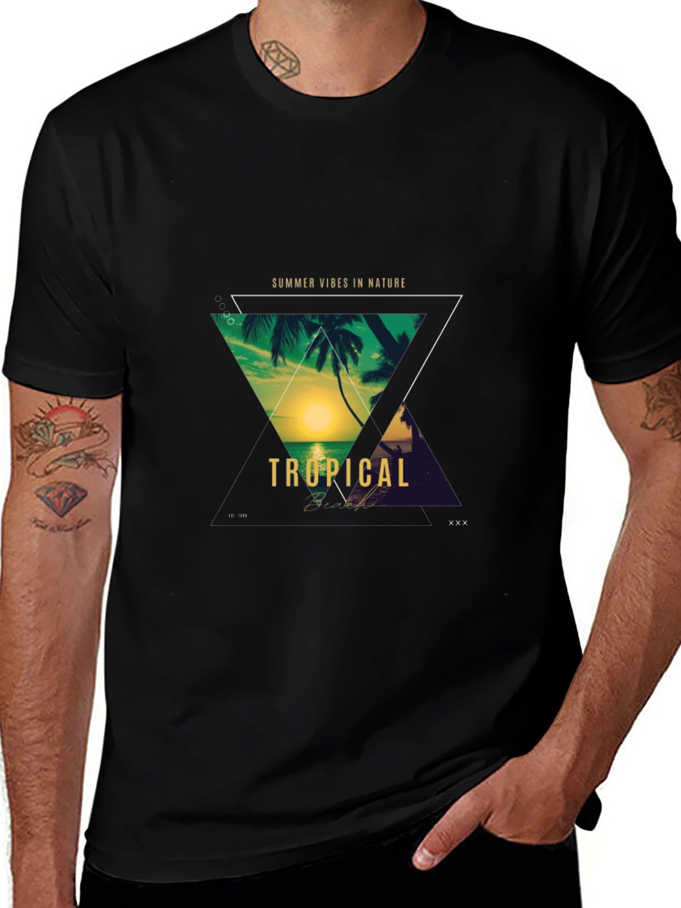 Tropical Vibes T-Shirt - Summer Nature Design