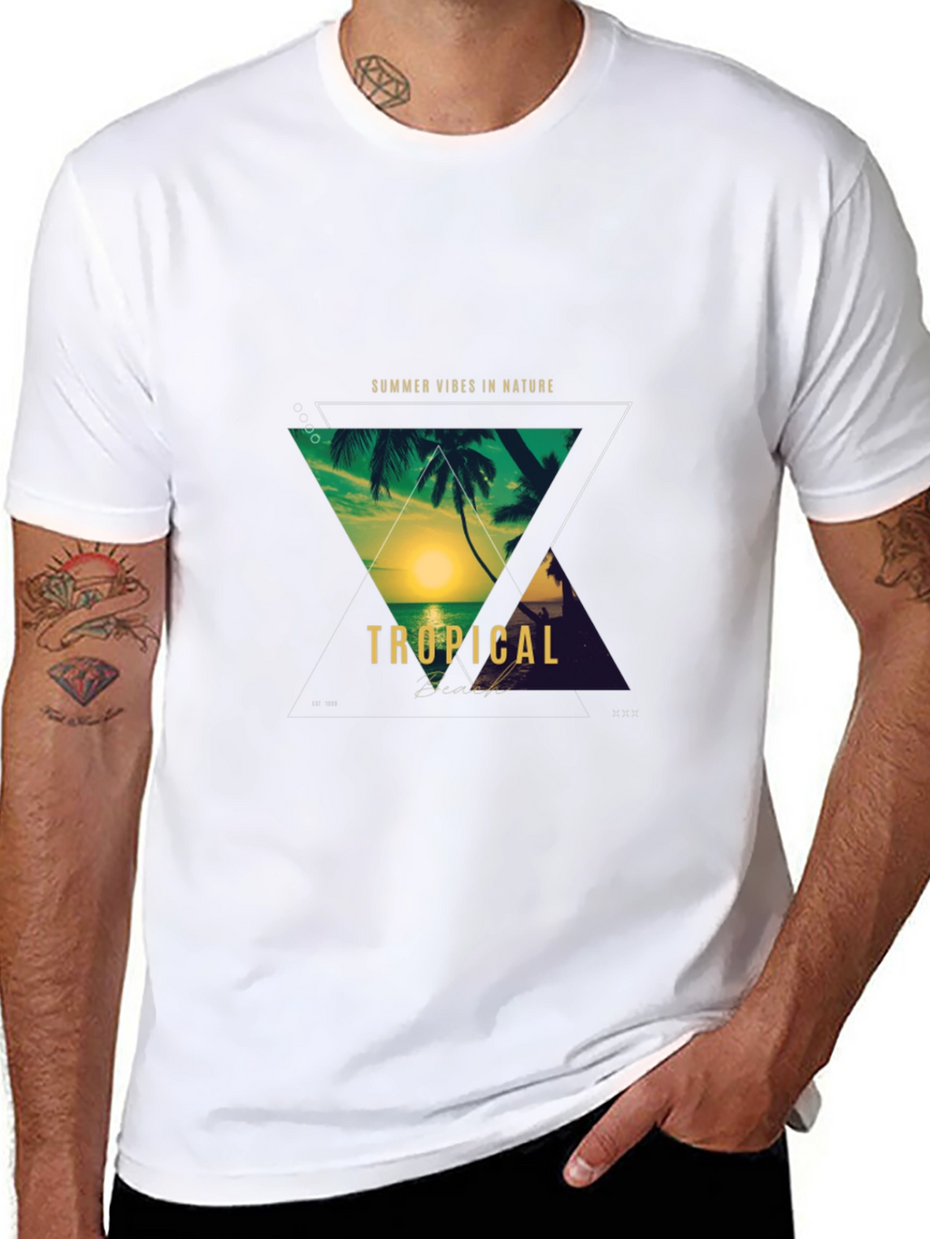 Tropical Vibes T-Shirt - Summer Nature Design