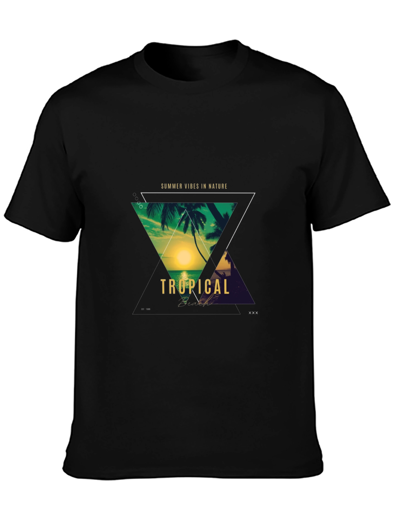 Tropical Vibes T-Shirt - Summer Nature Design