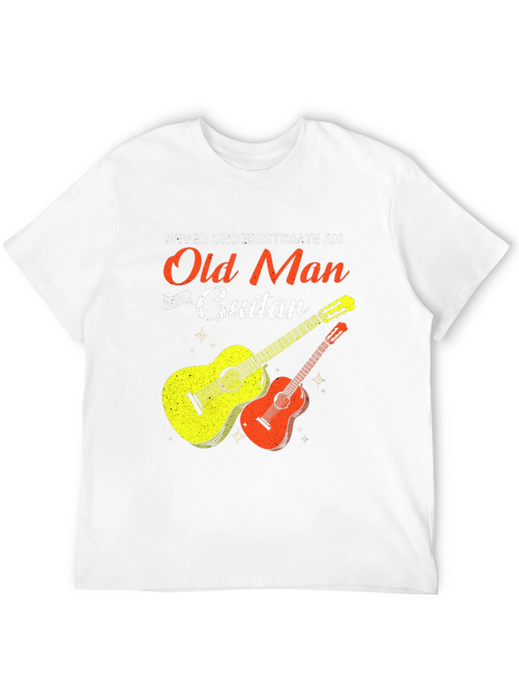 Old Man Guitar T-Shirt - Music Lover Tee