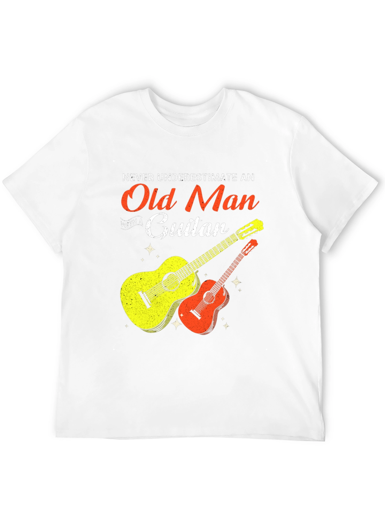 Old Man Guitar T-Shirt - Music Lover Tee