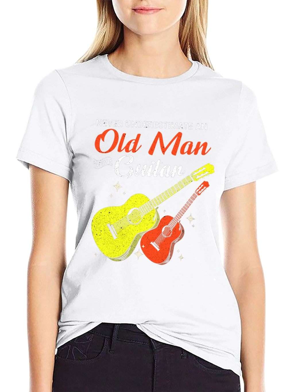 Old Man Guitar T-Shirt - Music Lover Tee