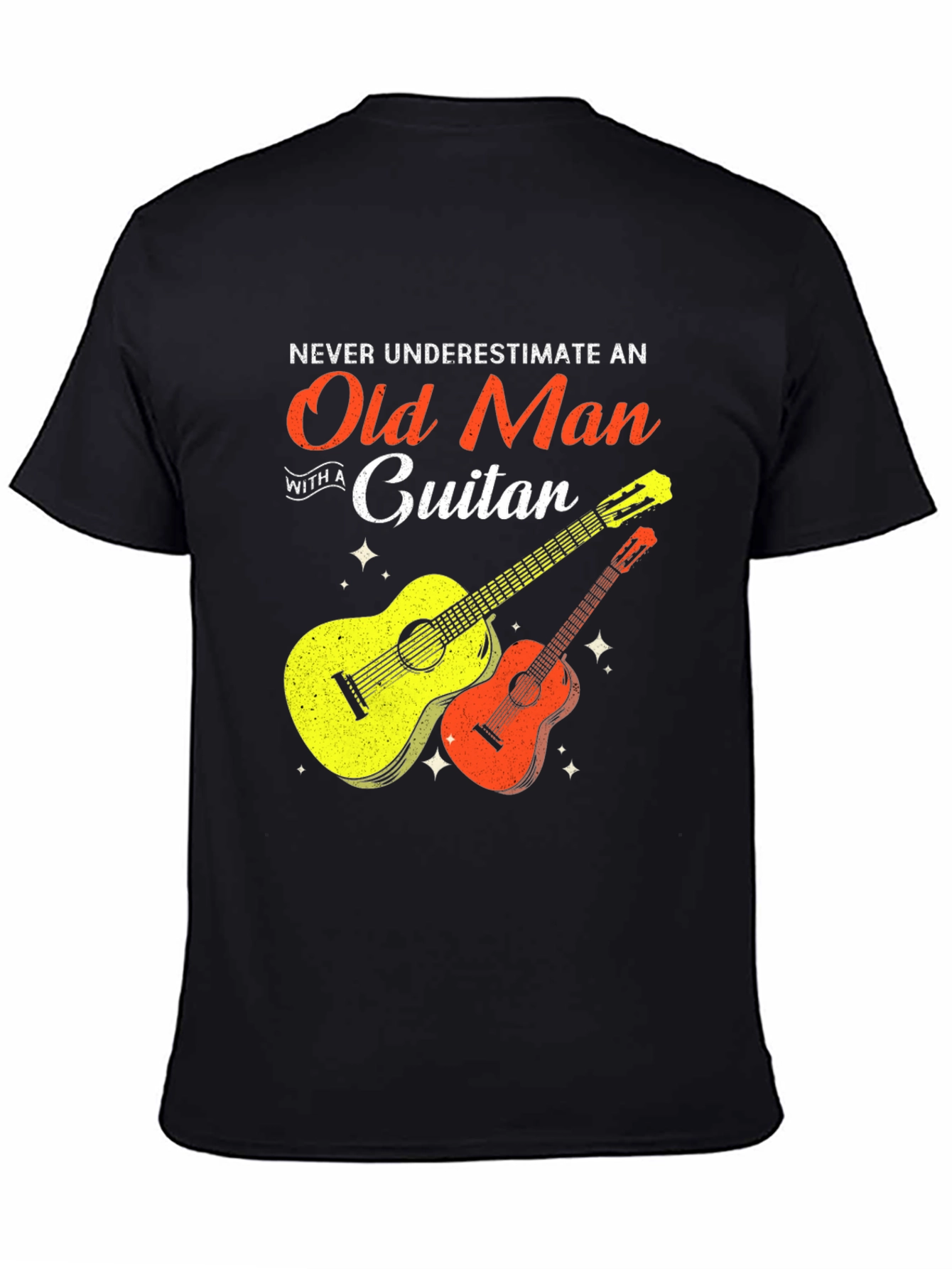 Old Man Guitar T-Shirt - Music Lover Tee