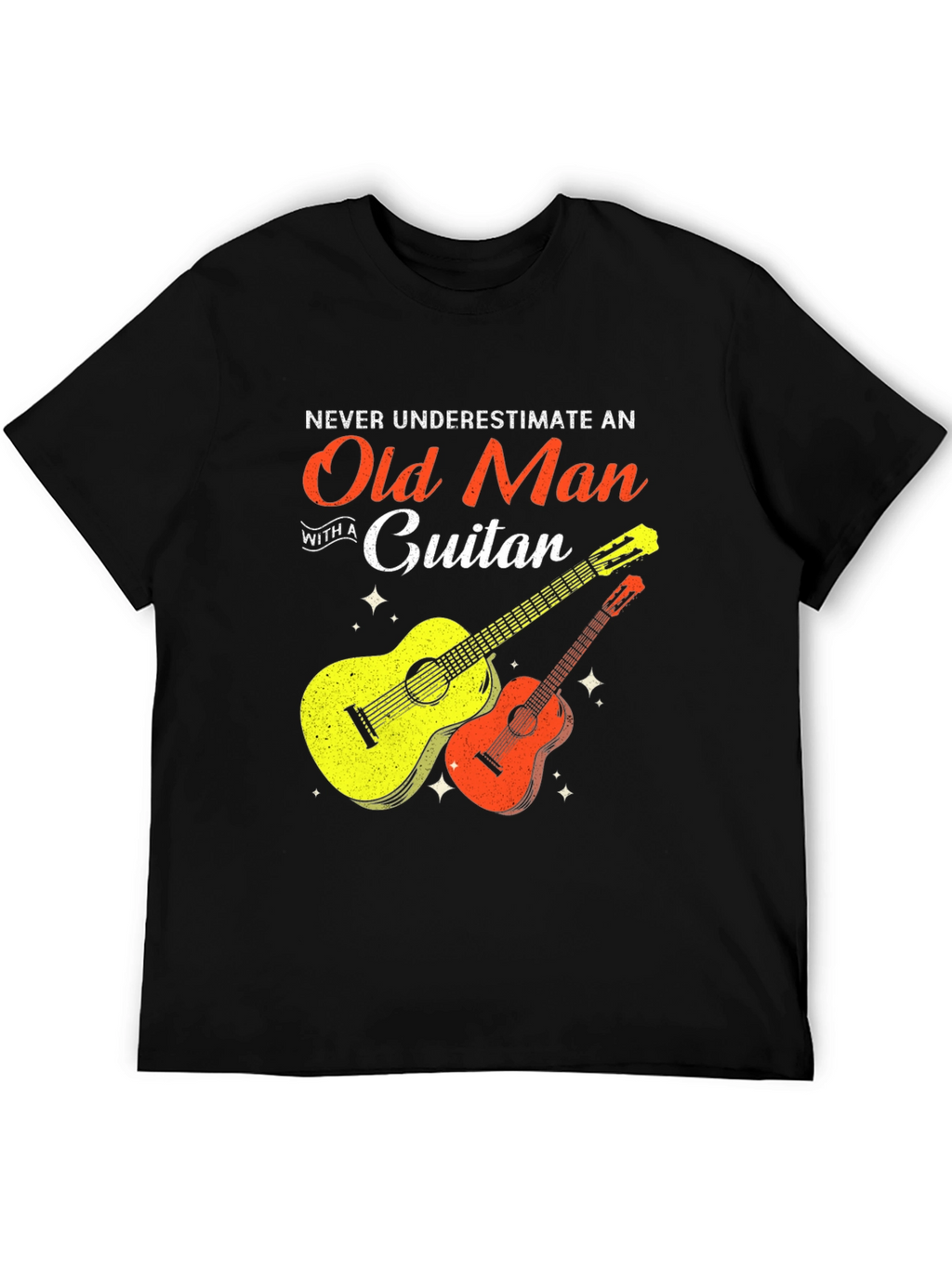 Old Man Guitar T-Shirt - Music Lover Tee